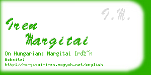 iren margitai business card